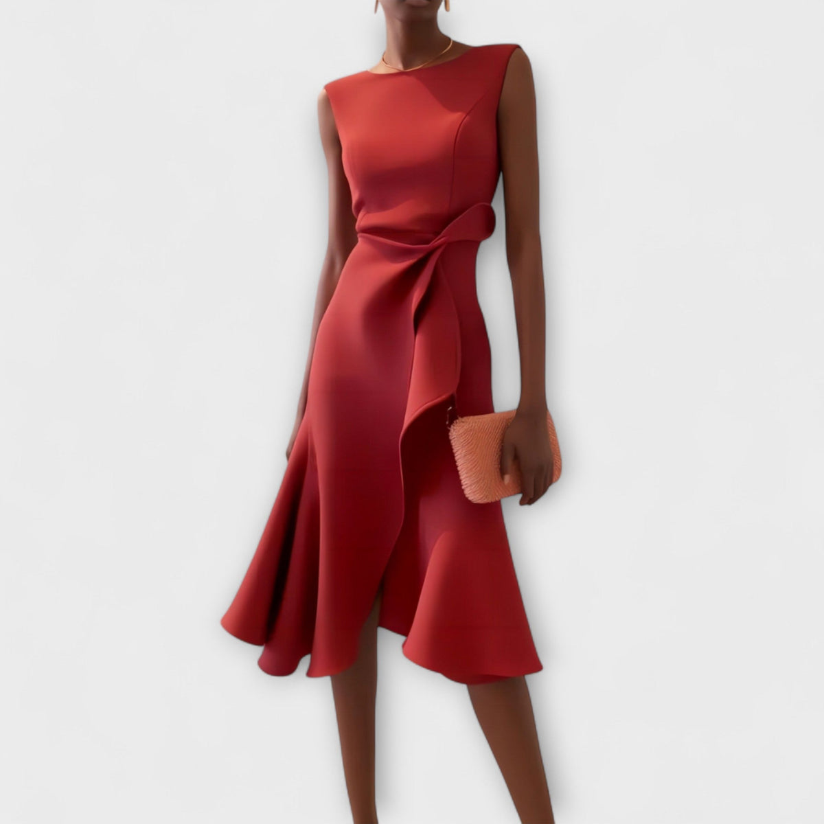 Nora Draped Asymmetric Midi