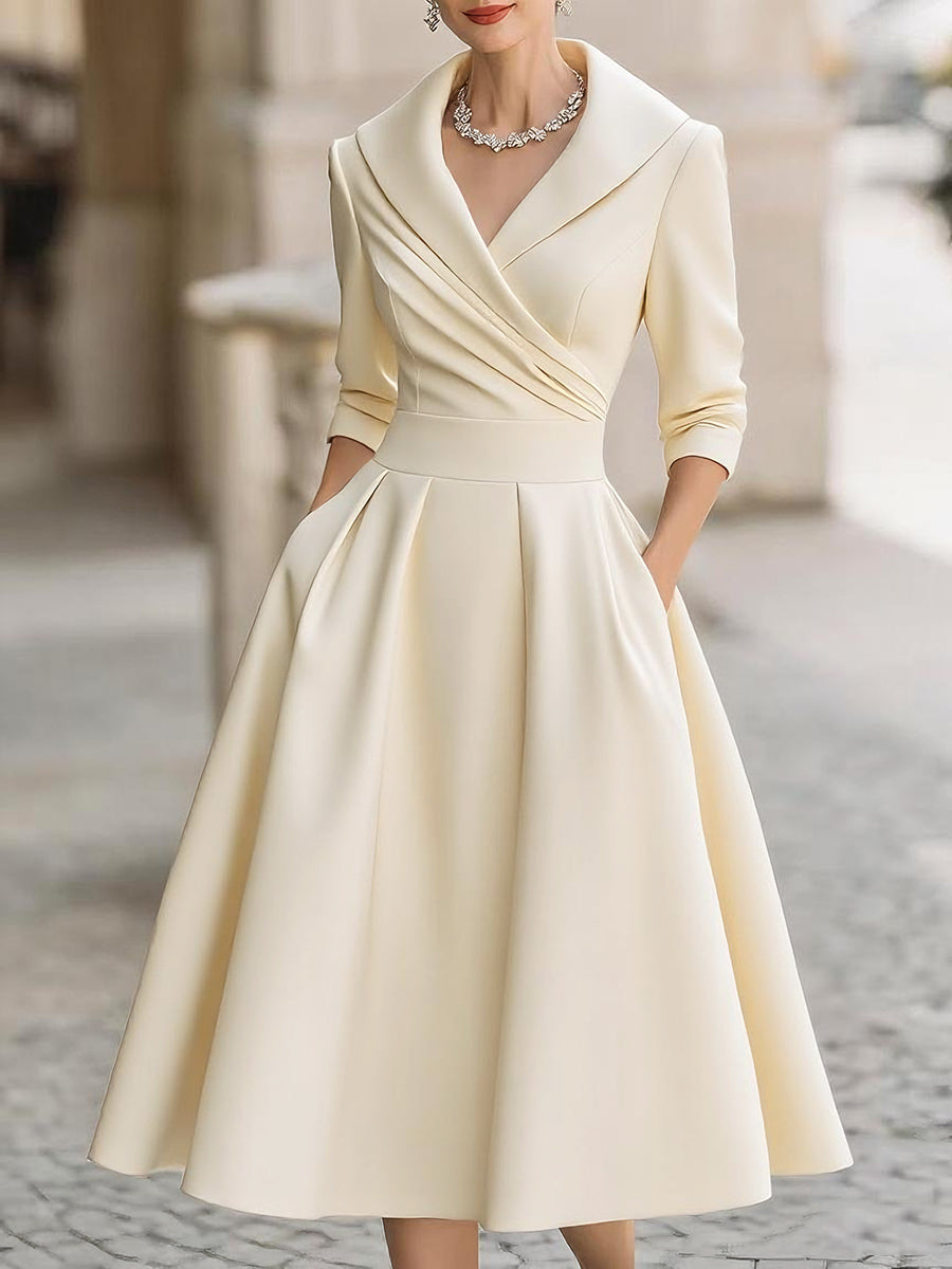 Maya™ | Midi Satin Dress