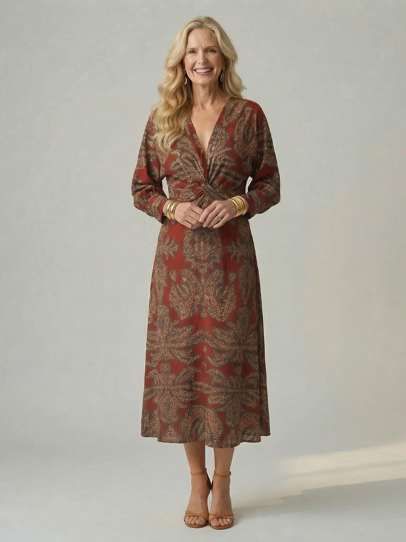 Lune (Athens Edit) | Natural Wrap Midi Dress