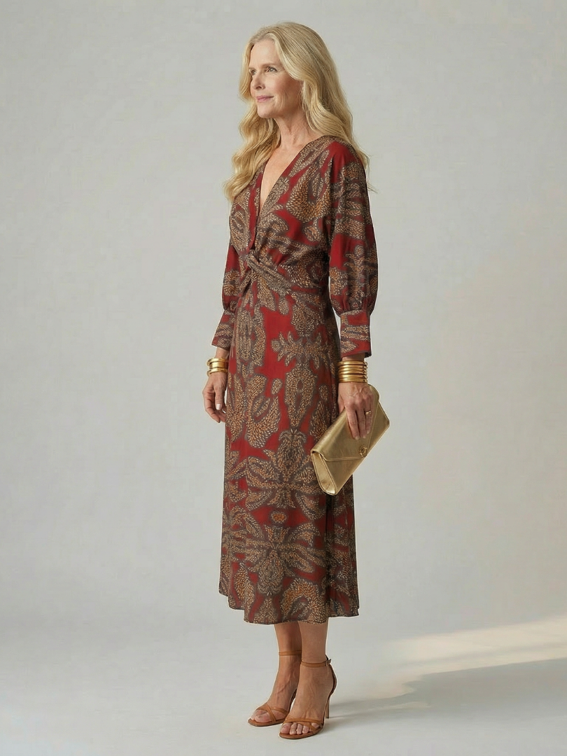Lune (Athens Edit) | Natural Wrap Midi Dress