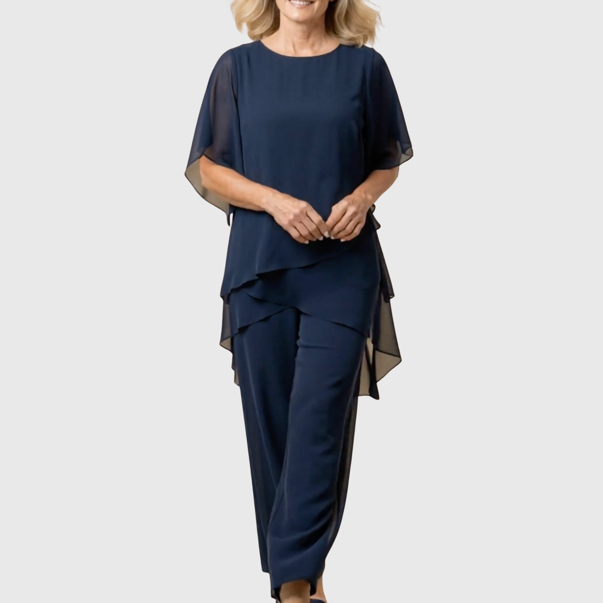 Roxina™ | Elegant Chiffon Pant Set