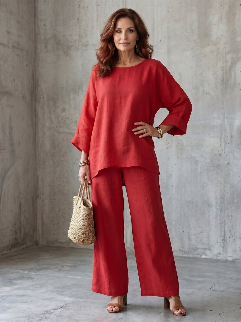 Proue (Athens Edit) | Oversized Tunic Set with Wide-Leg Pants