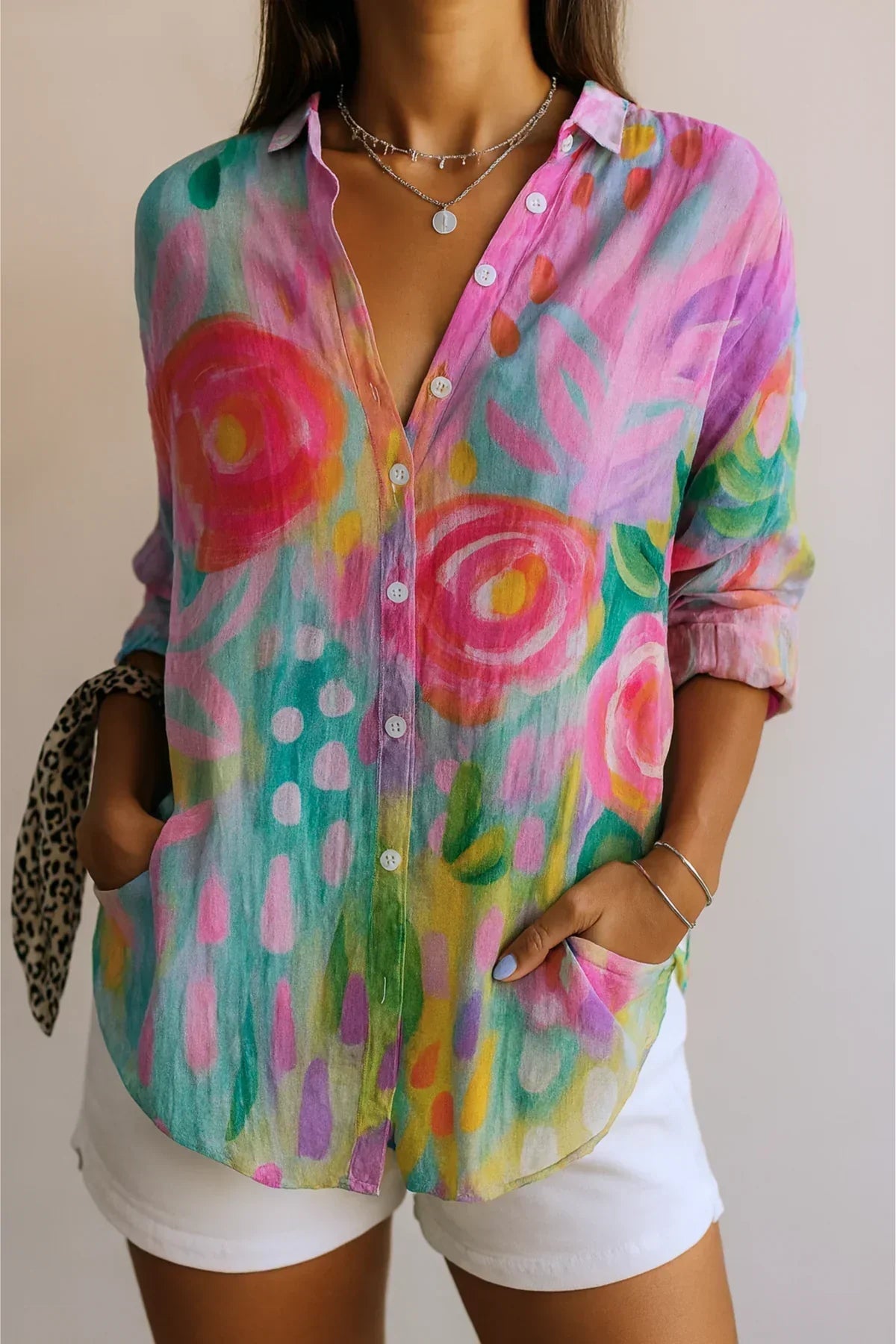 Astra Colorful Pattern Blouse