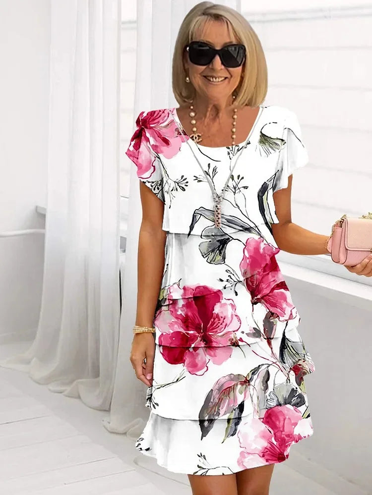 Reese Ruffled Floral Dress