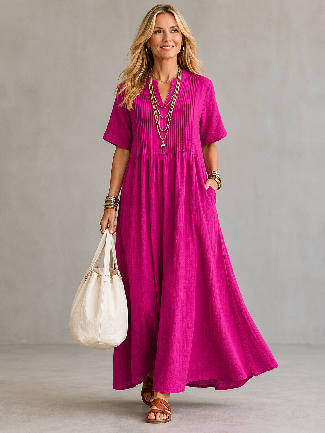 Nathalia™ (Athens Edit) | Pleated Dress