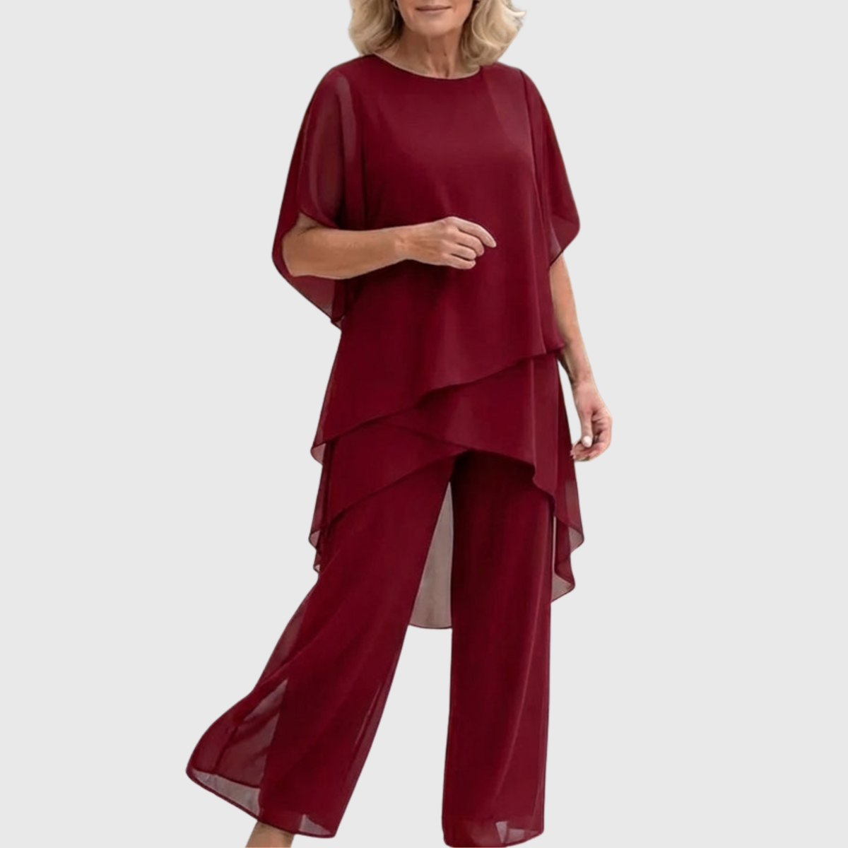 Roxina™ | Elegant Chiffon Pant Set