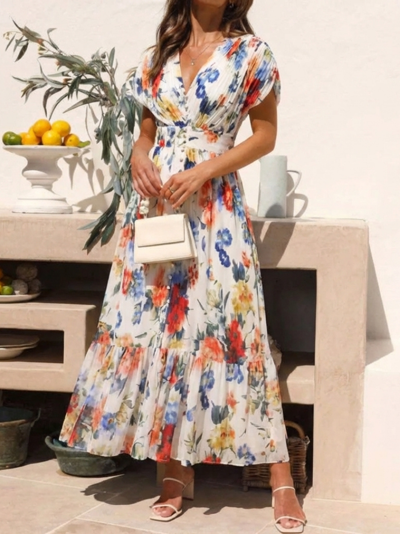 Savannah | Sleeveless Pleated Midi Dress