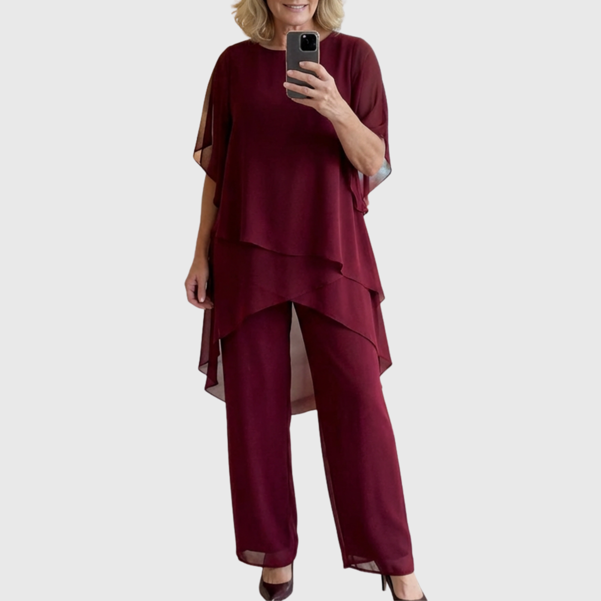 Roxina™ | Elegant Chiffon Pant Set