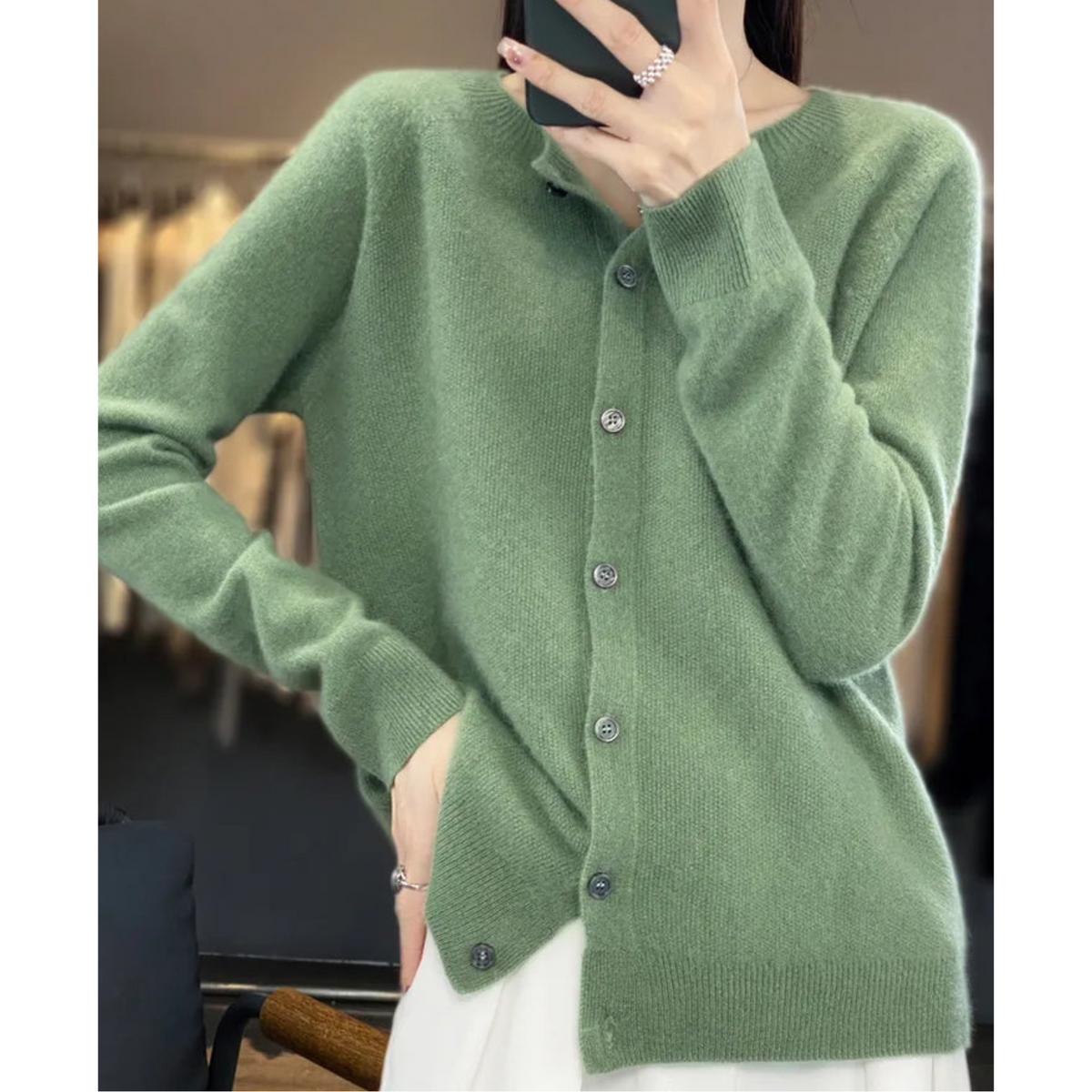 Mirelle™ Knit Cardigan | 100% Wool Softness & Everyday Elegance