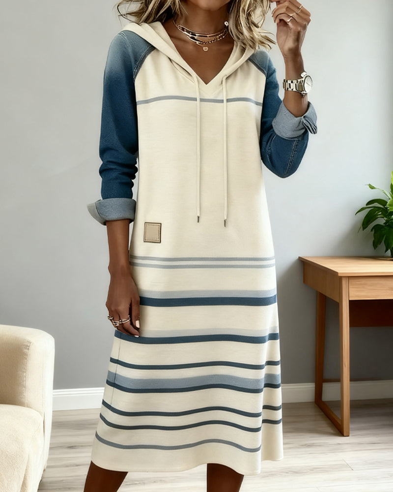 Camila™ | Striped Hooded Dress