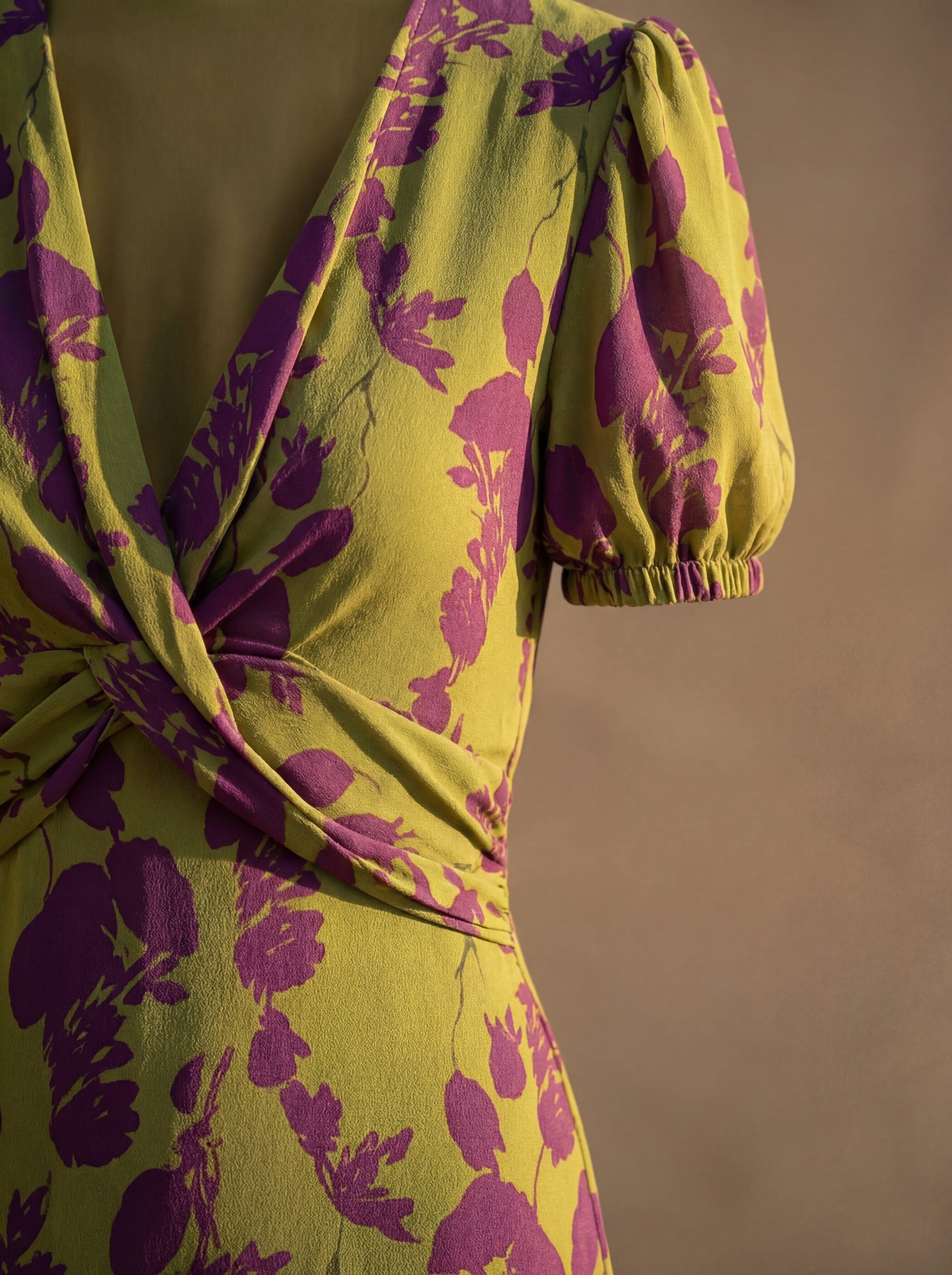 Elegant Silk-Fabric Dress