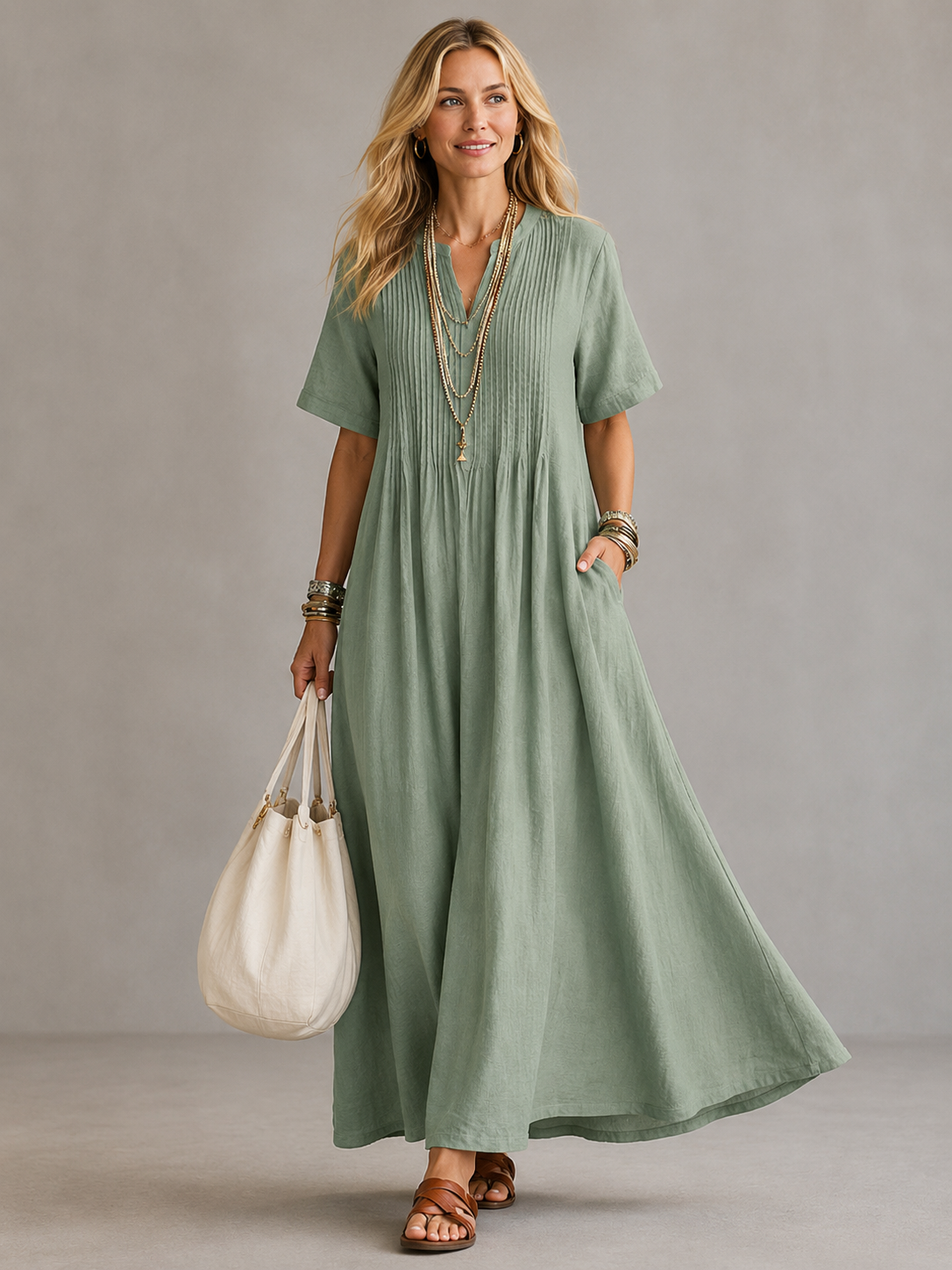 Nathalia™ (Athens Edit) | Pleated Dress