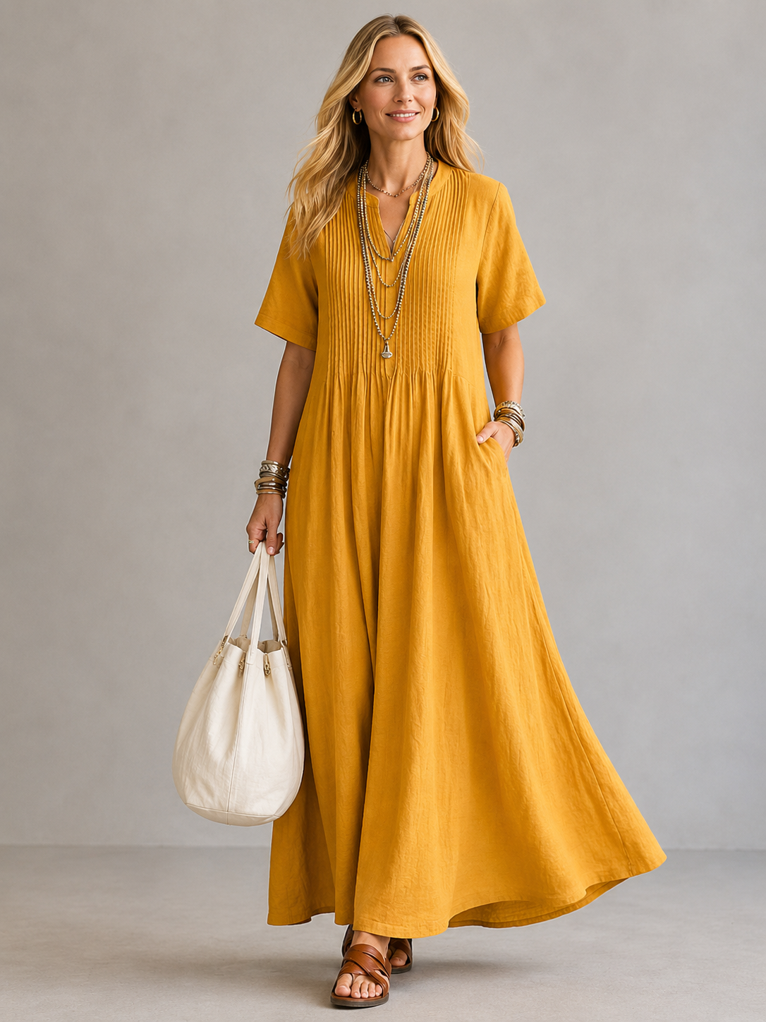 Nathalia™ (Athens Edit) | Pleated Dress