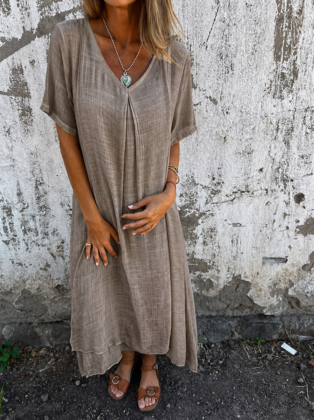 Marlowe Loose V-Neck Dress