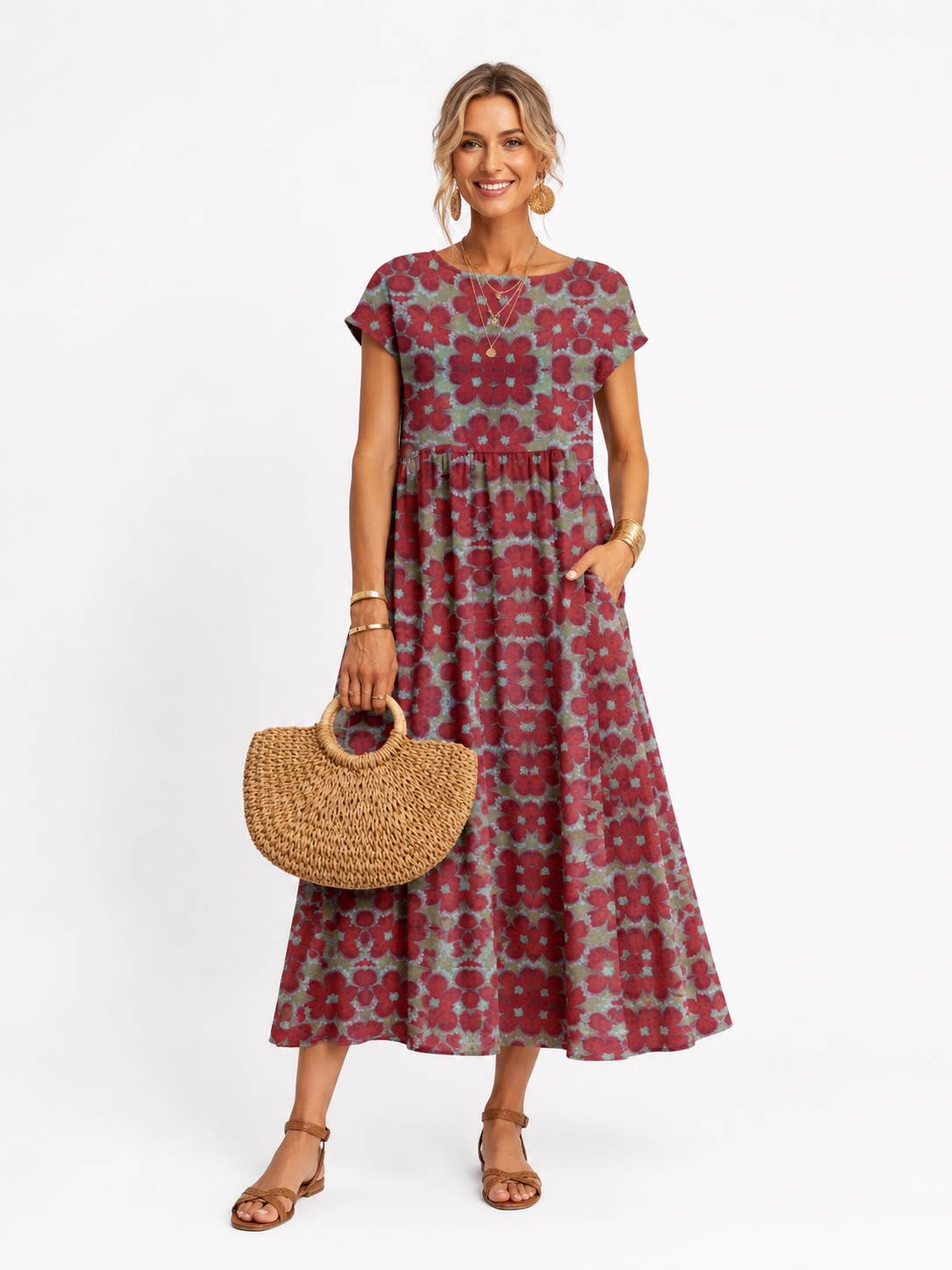 Florene | Short Sleeve Summer Dress