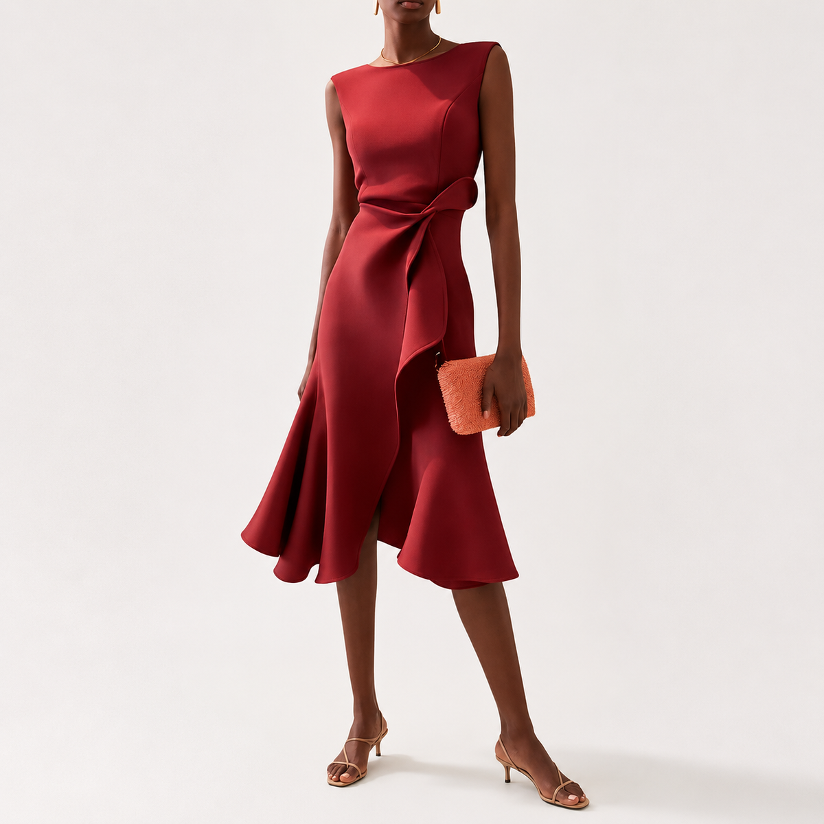 Nora | Draped Asymmetric Midi