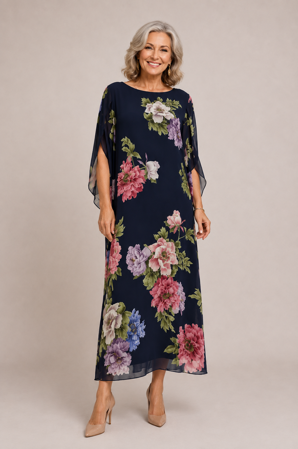 Elowen™ | Midnight Bloom Maxi Dress