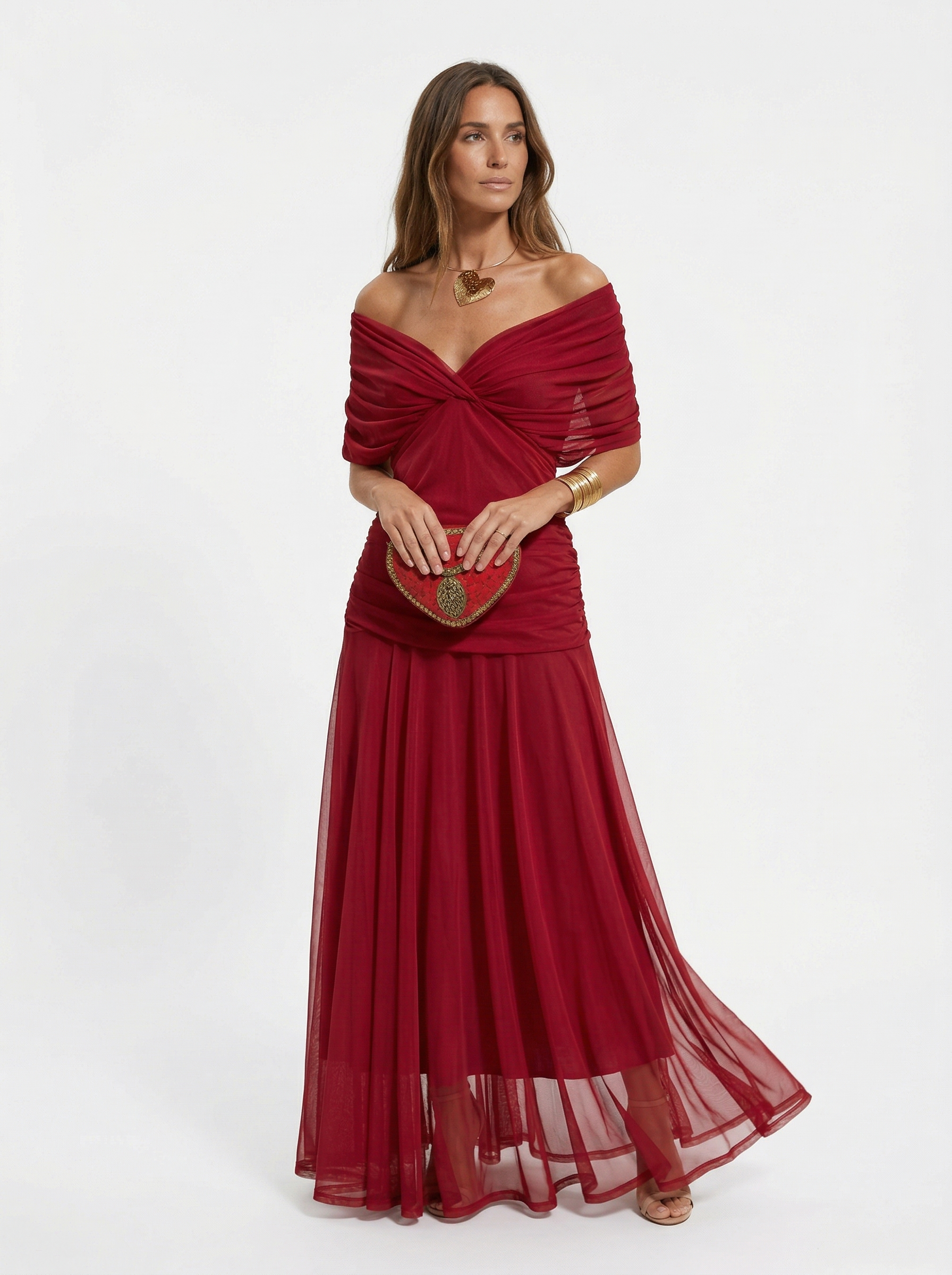 Nora | Long V-Neck Dress – Limited Edition