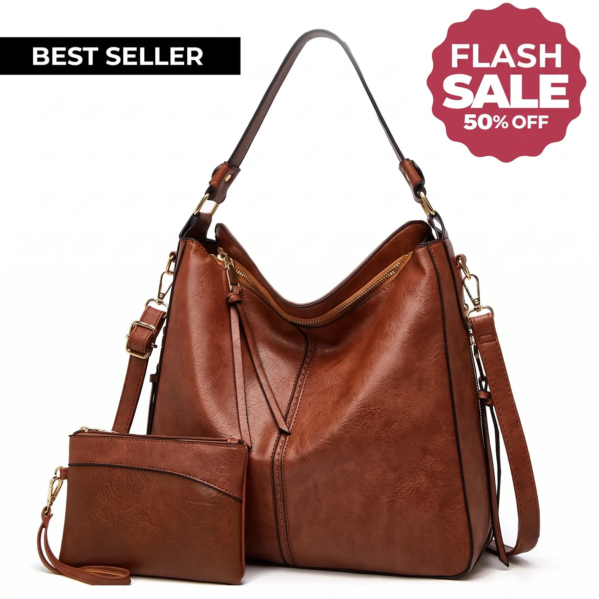 Luxury Hobo Anti-Theft Handbag + FREE Pouch Wallet