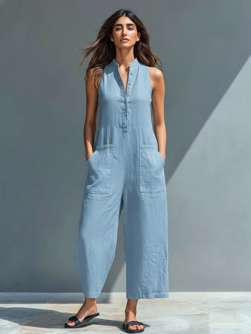 Sleeveless Loose Jumpsuit