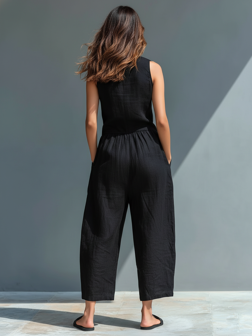 Sleeveless Loose Jumpsuit
