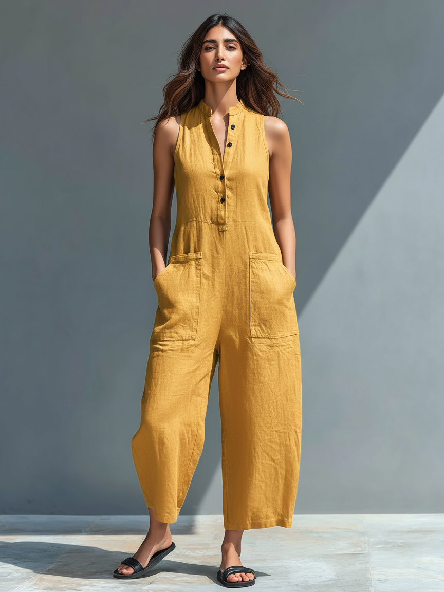 Sleeveless Loose Jumpsuit