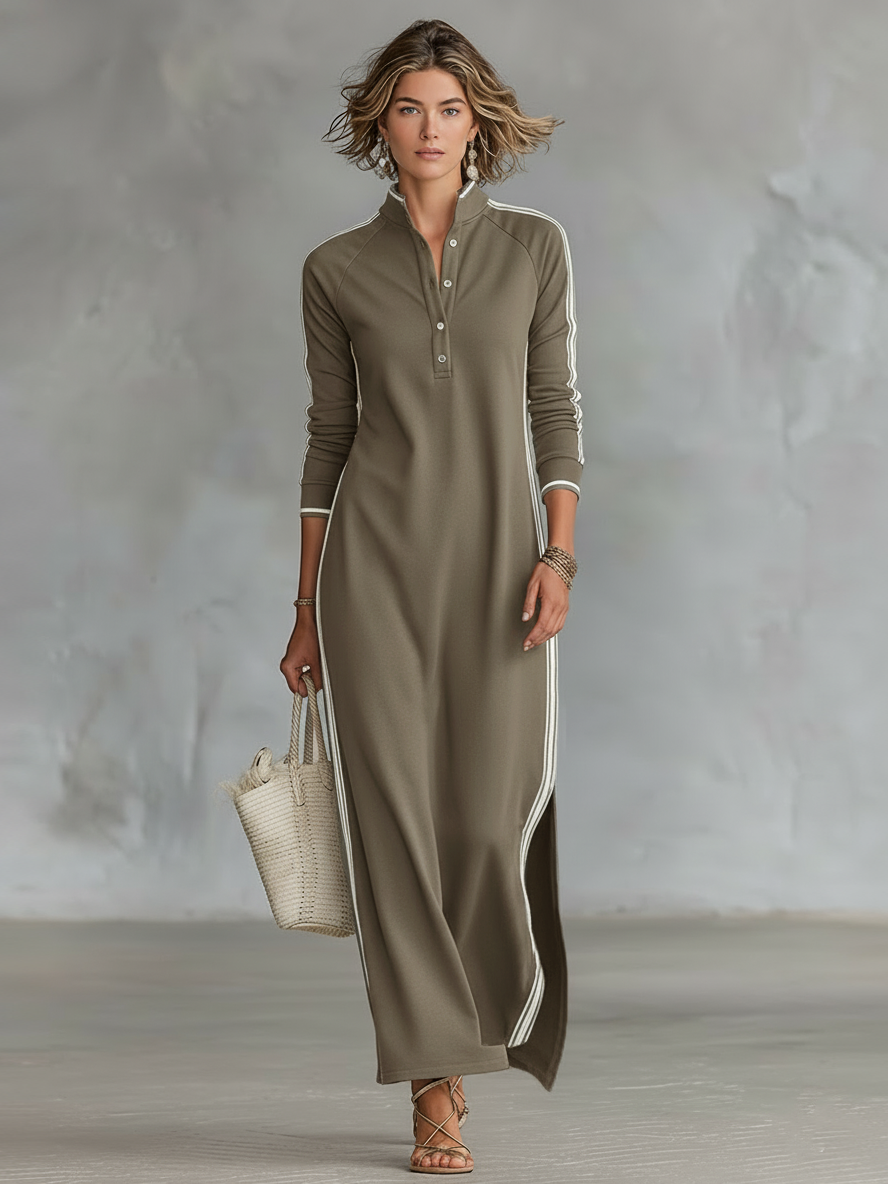 Women's Minimalist Sweatshirt Maxi Dress