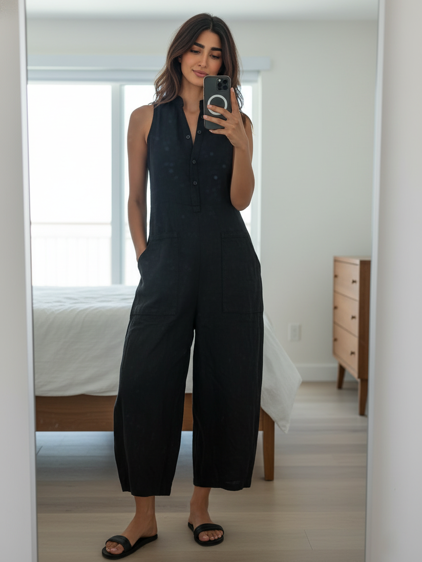 Sleeveless Loose Jumpsuit