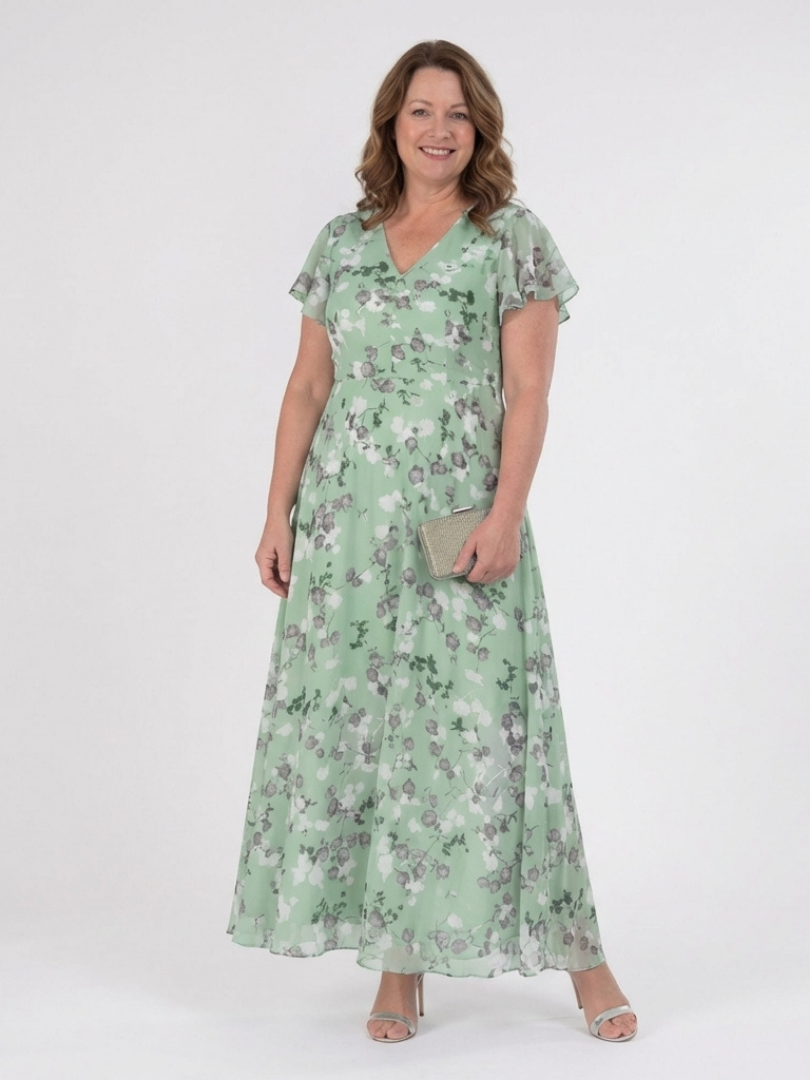 Ismeria (Athens Edit) | Floral Satin Maxi Dress