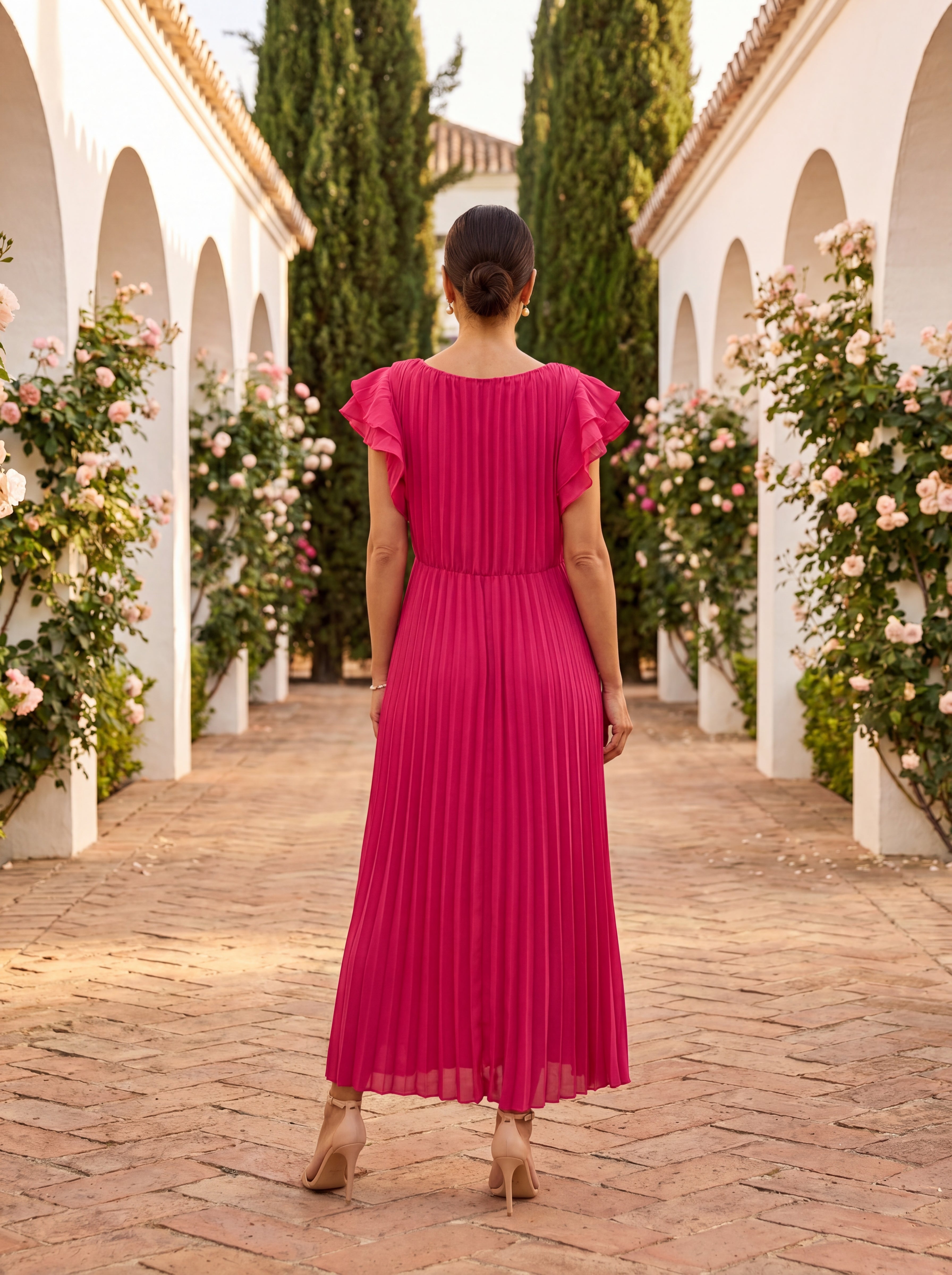 Selena Elegant Dress in Refined Tulle