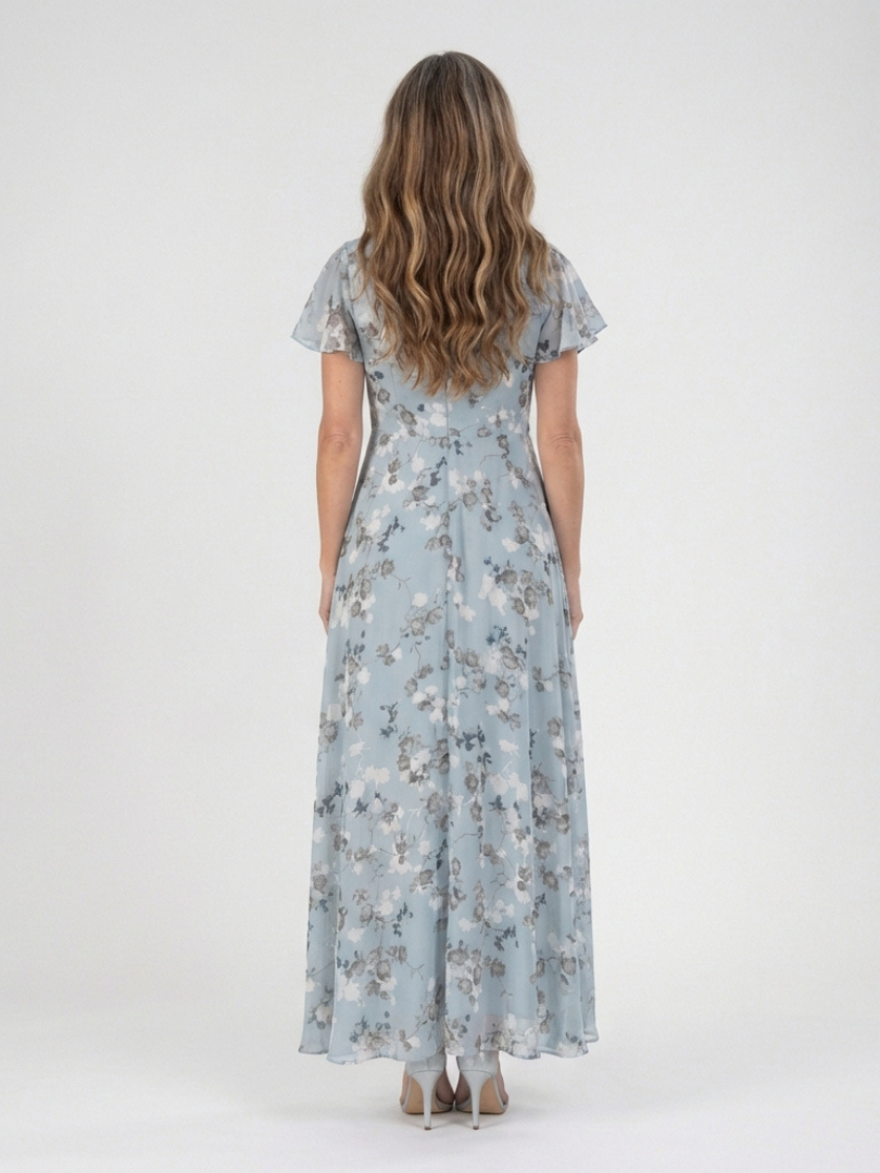 Ismeria (Athens Edit) | Floral Satin Maxi Dress