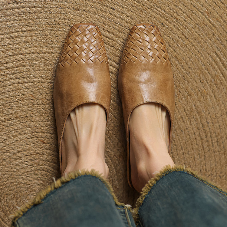 Breathable Real Leather Mules