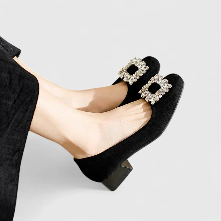 Elegant Comfort Support Real Leather Heels