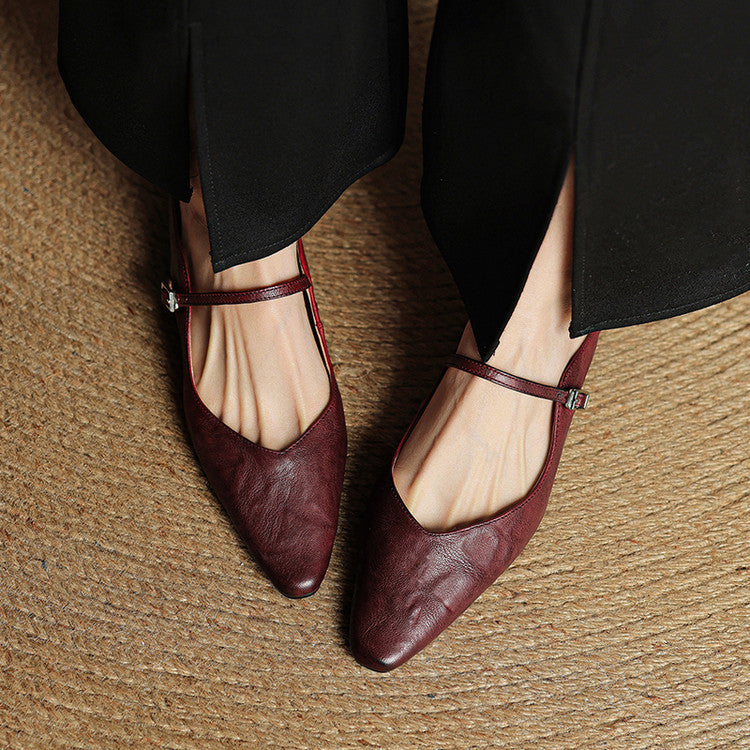 Vintage Real Leather Mules