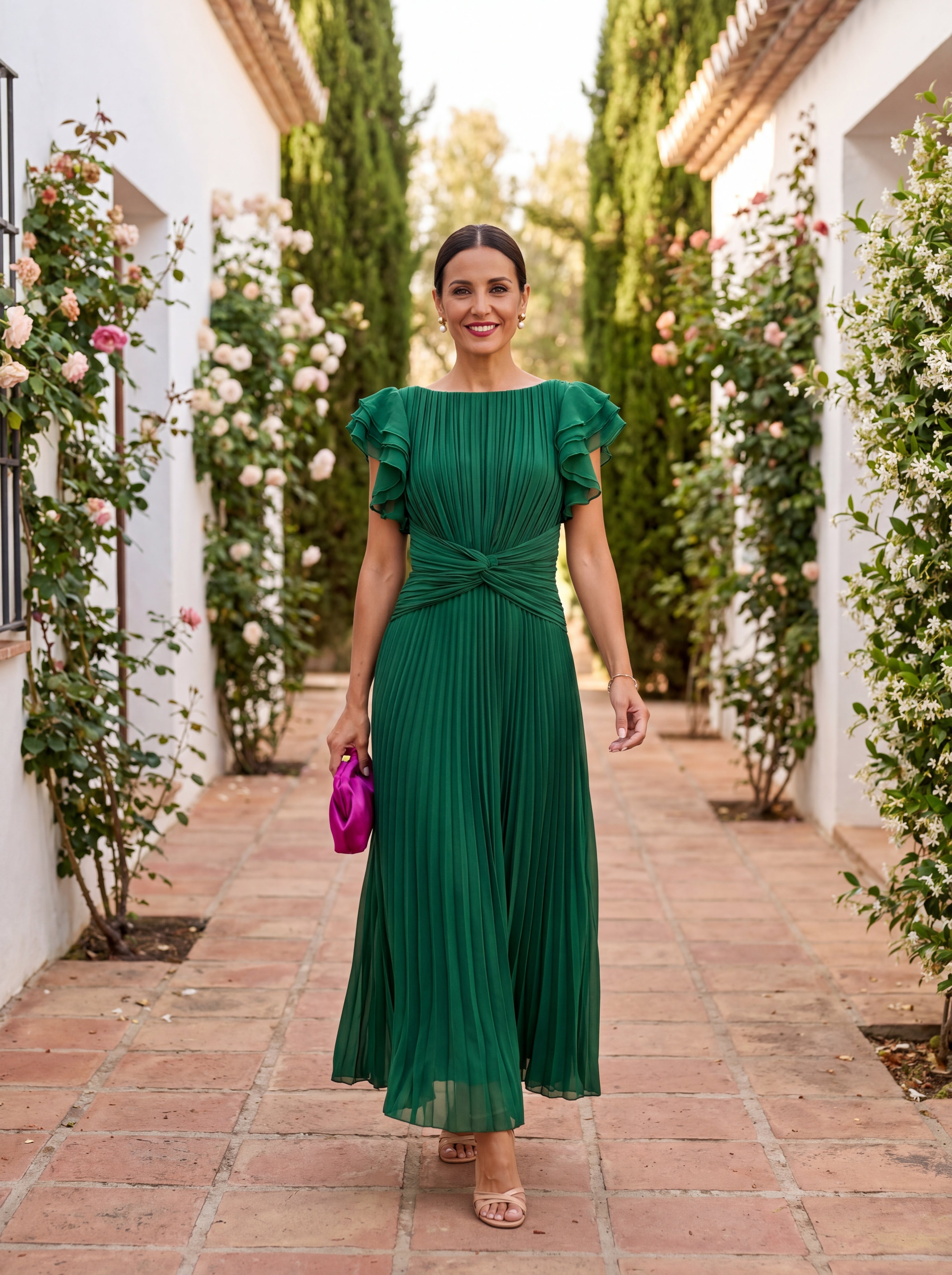 Selena Elegant Dress in Refined Tulle