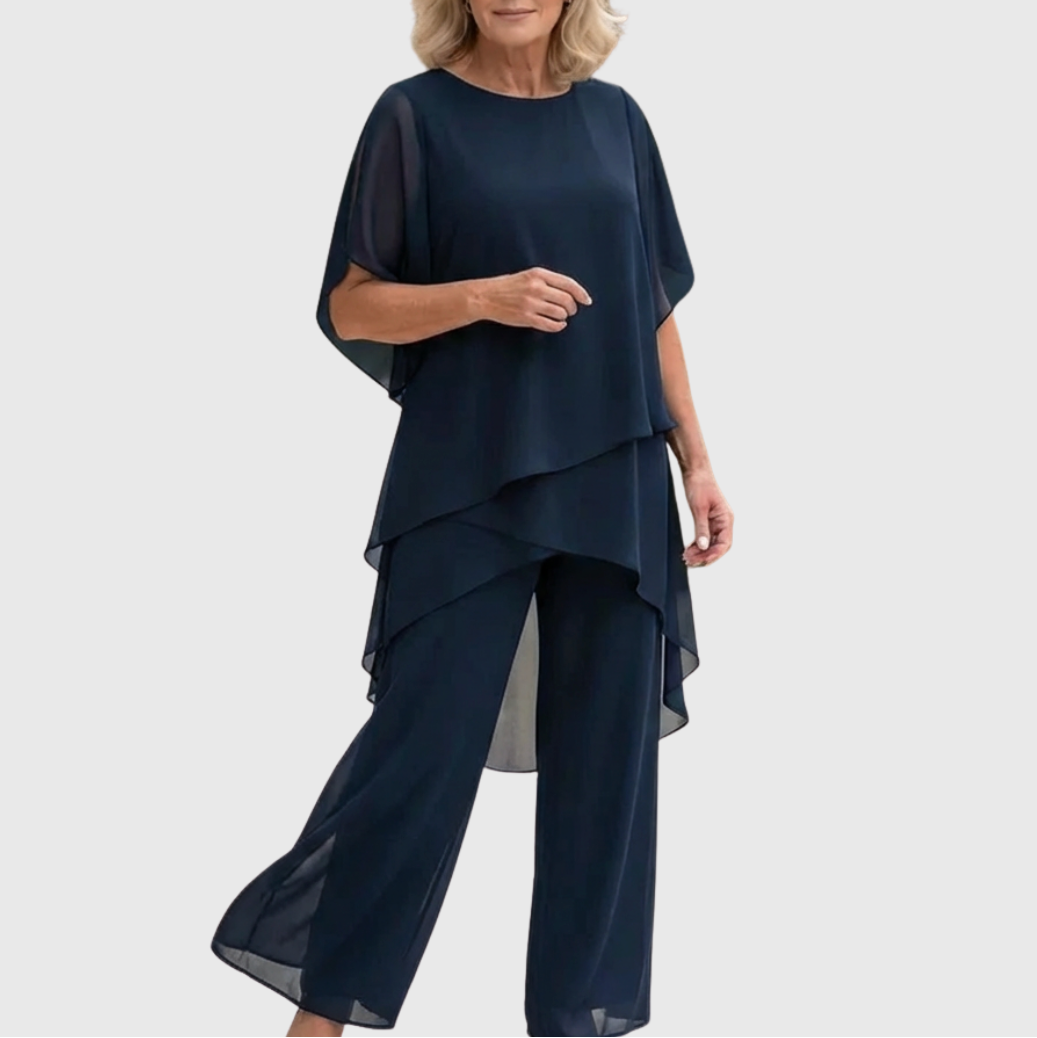 Roxina™ | Elegant Chiffon Pant Set