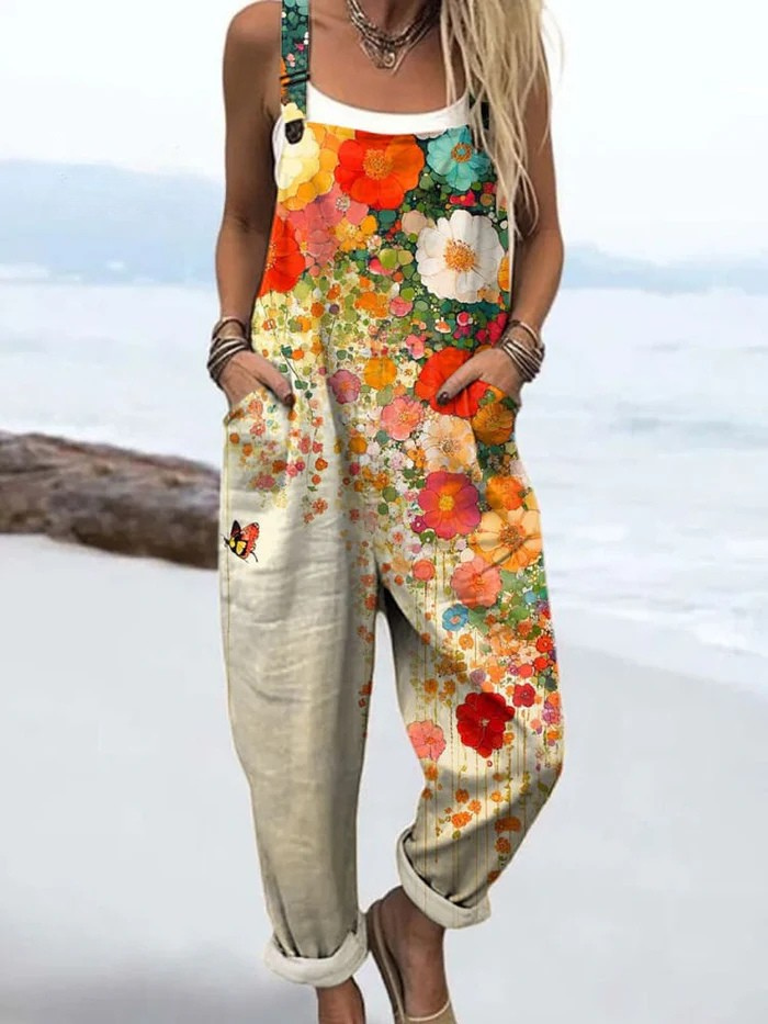 Margot Vintage Floral Jumpsuit