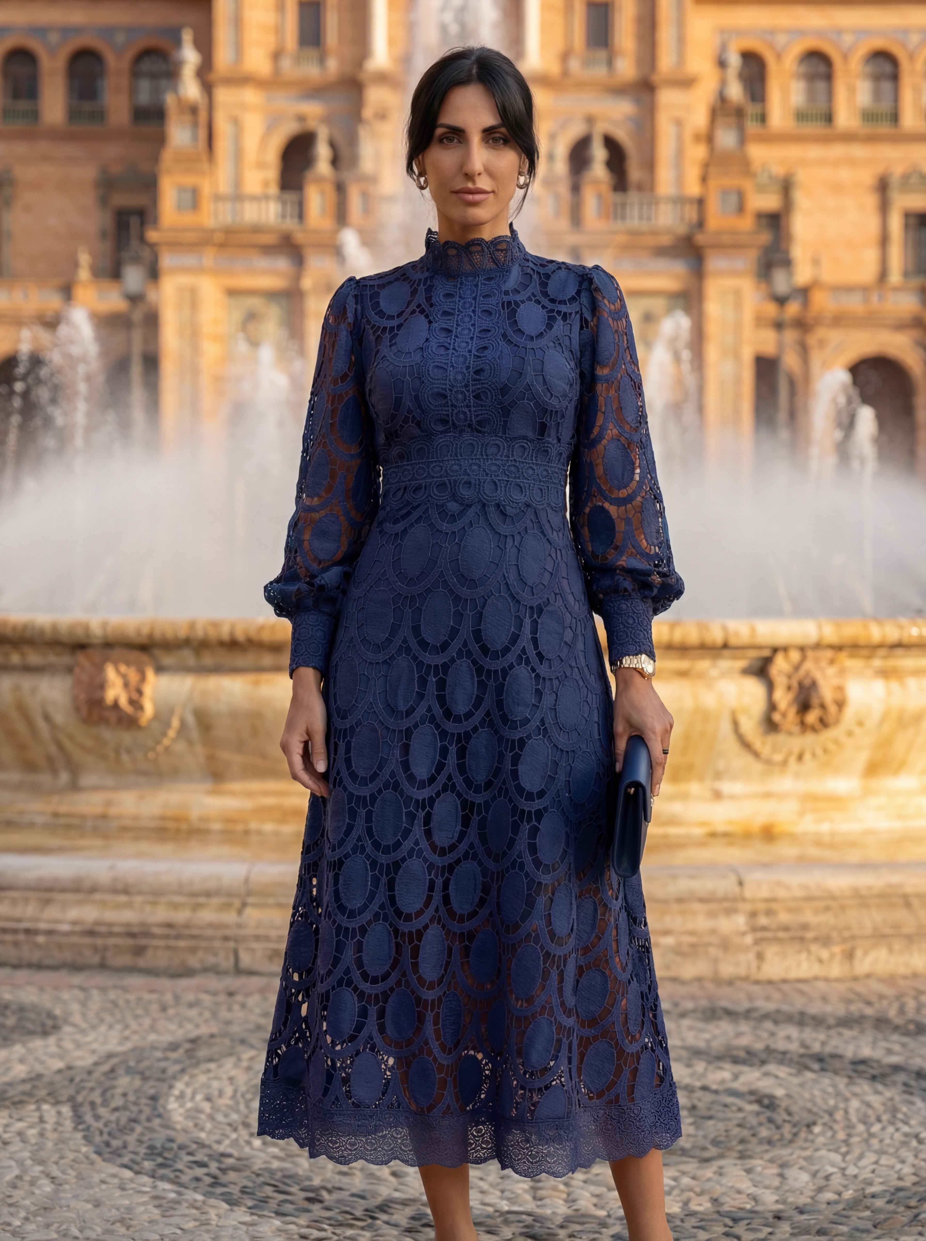 Carmona Elegant Silk Dress