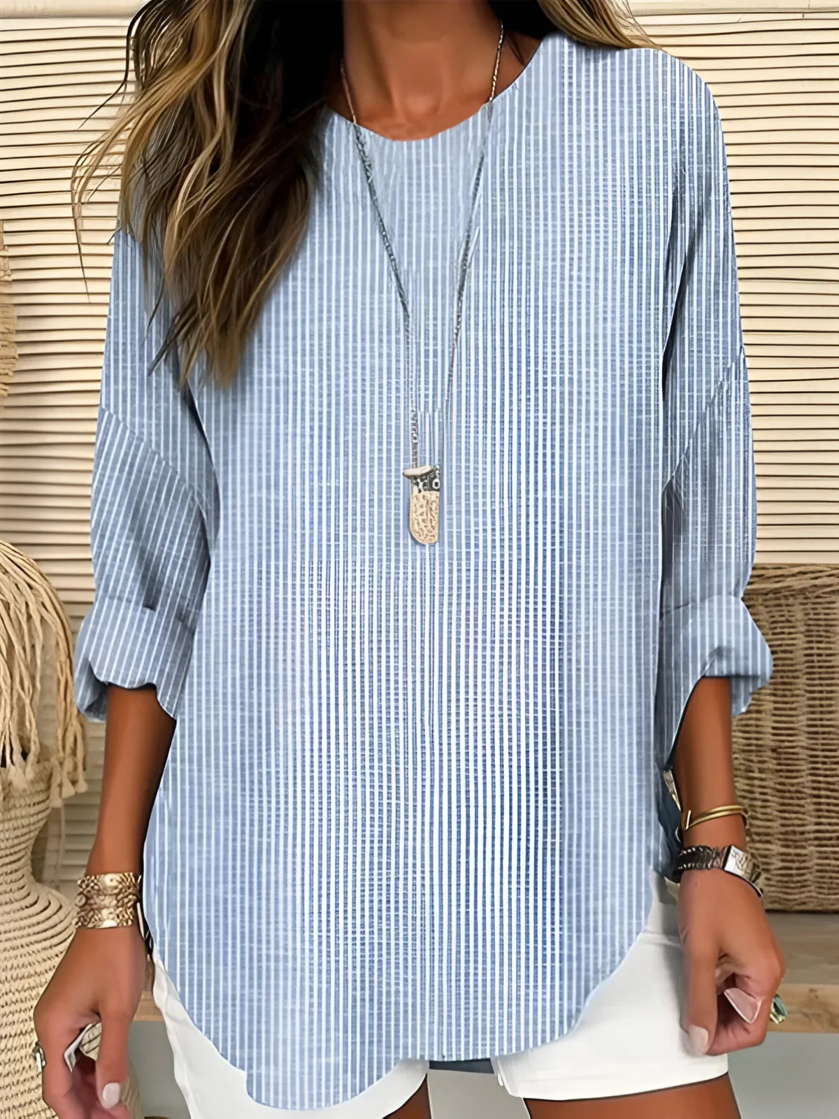 Rhea Trendy Striped Blouse