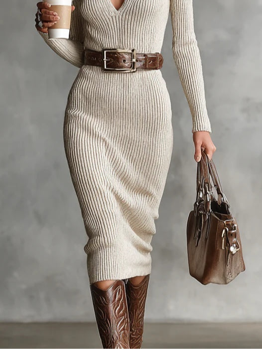 Emma™ | Belted Midi Dress