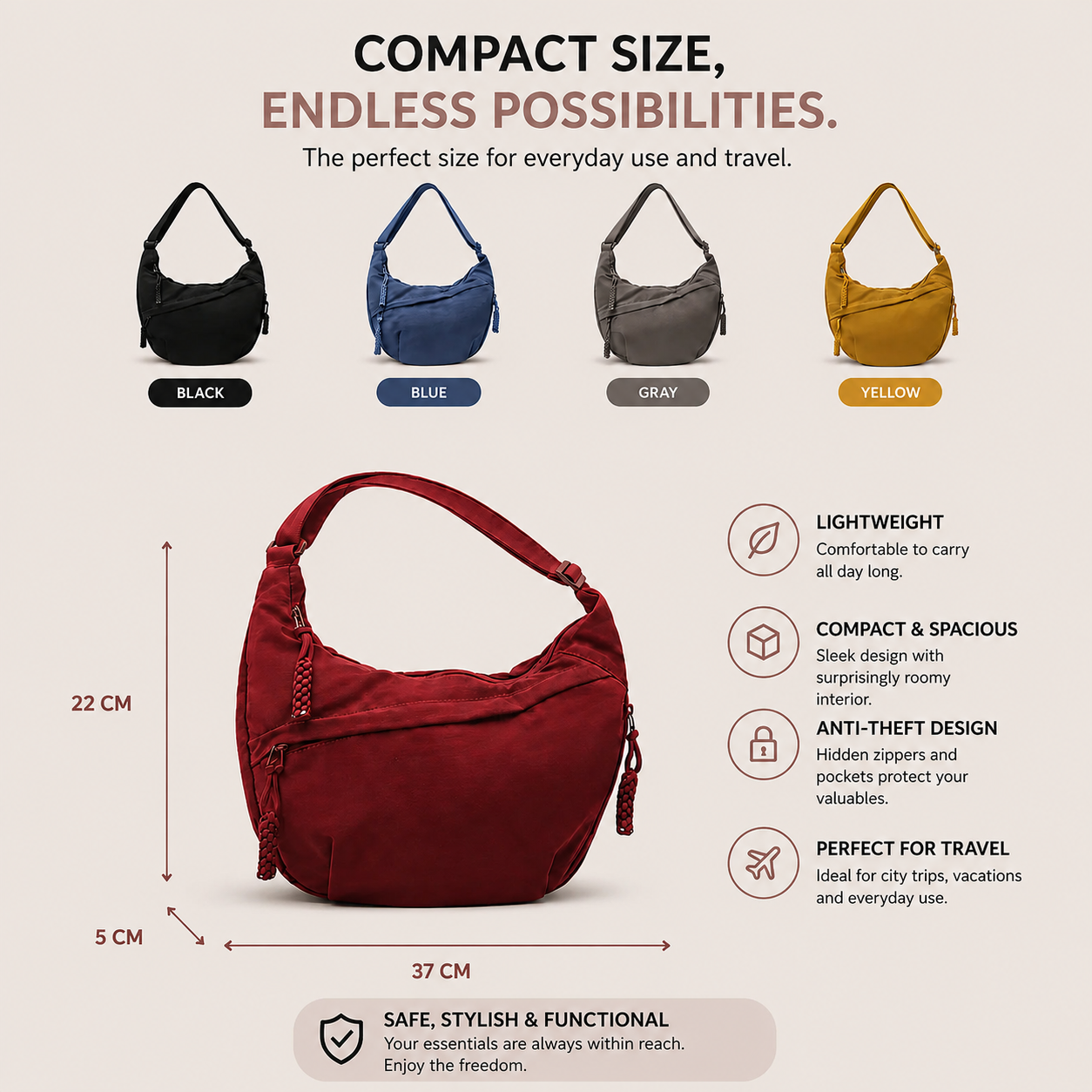 Luce | Shoulder Bag - Ochre