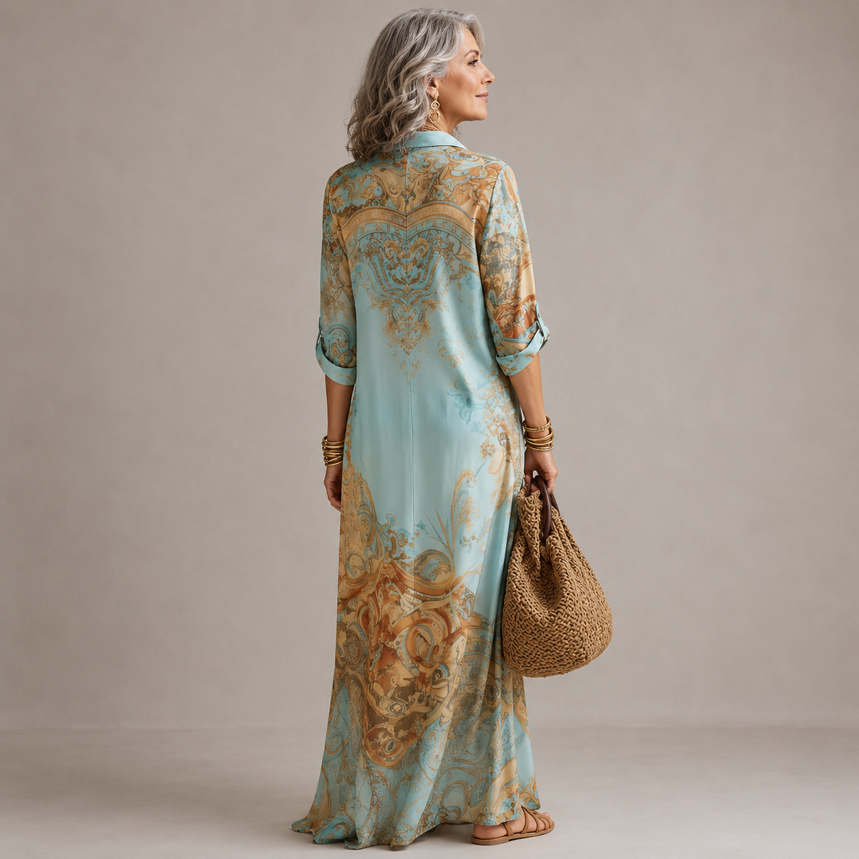 Evalexy | Luxury Print Maxi Dress