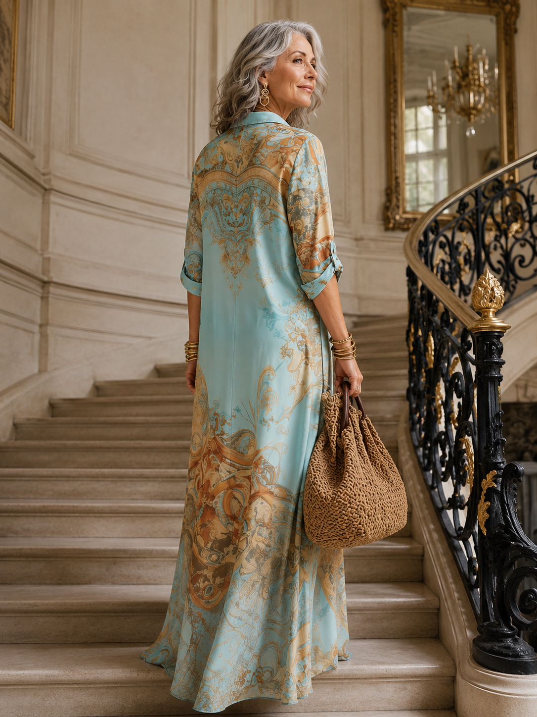 Evalexy | Luxury Print Maxi Dress