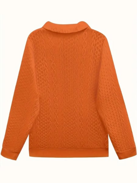 Zoé Modern Zip-Up Cable Knit Sweater – view 13