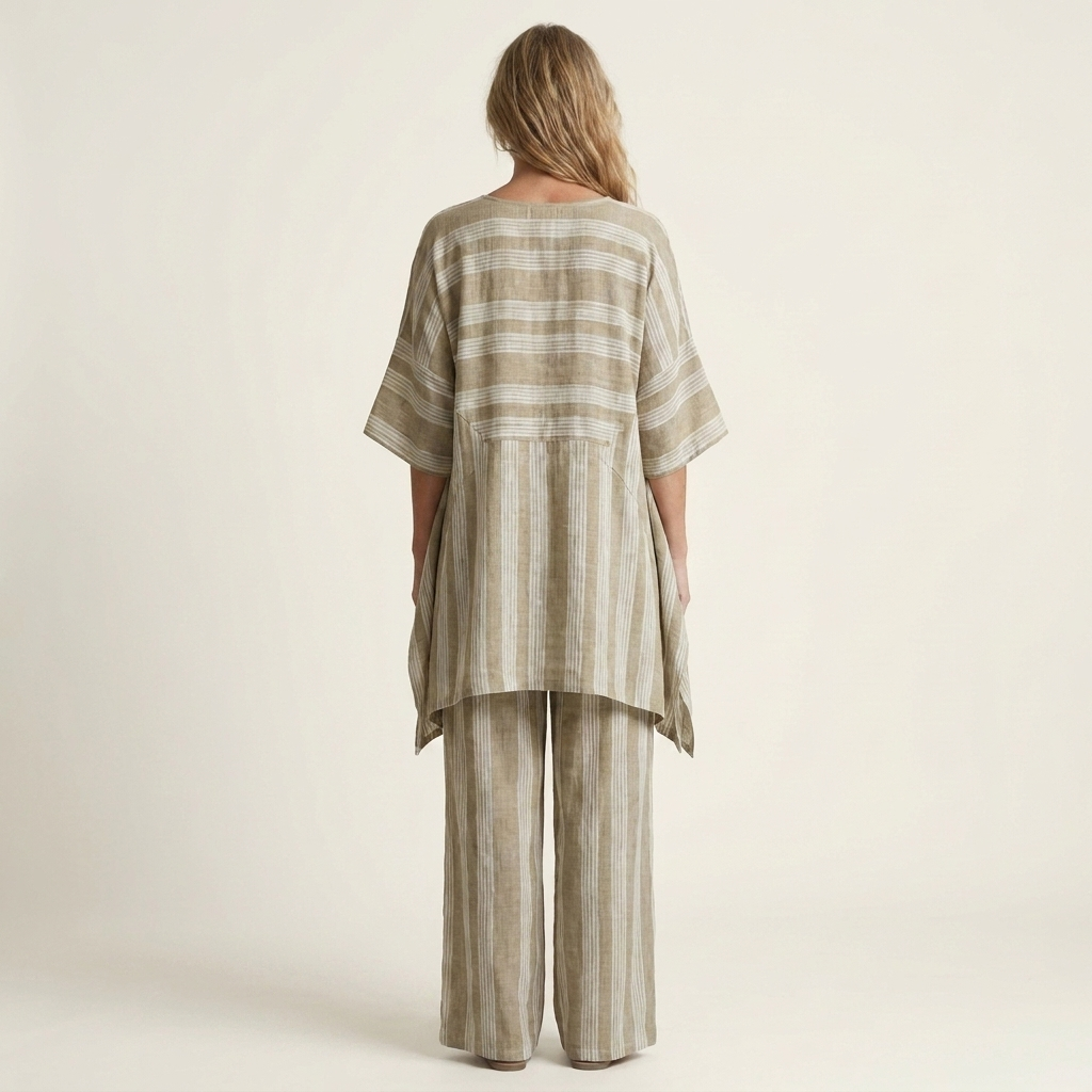 Kiara | Two-Piece Striped Cotton Set
