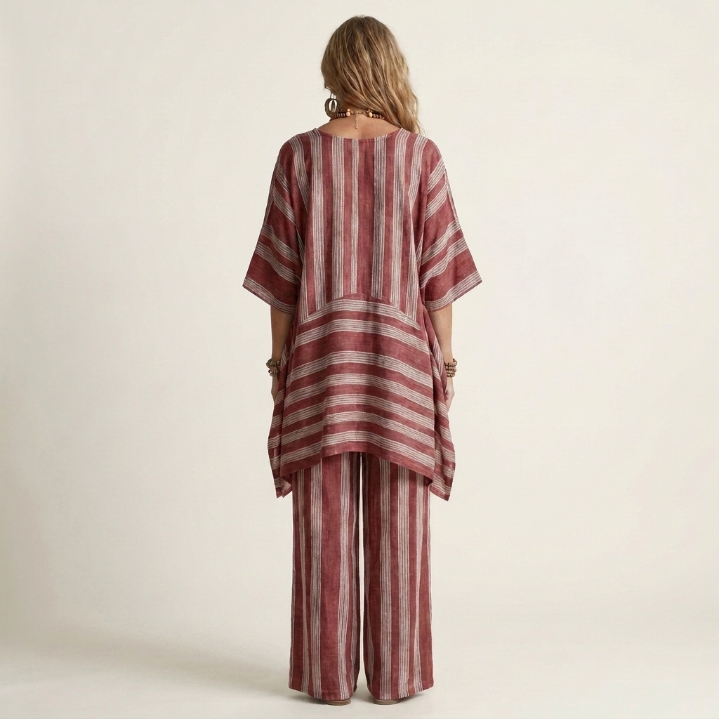 Kiara | Two-Piece Striped Cotton Set