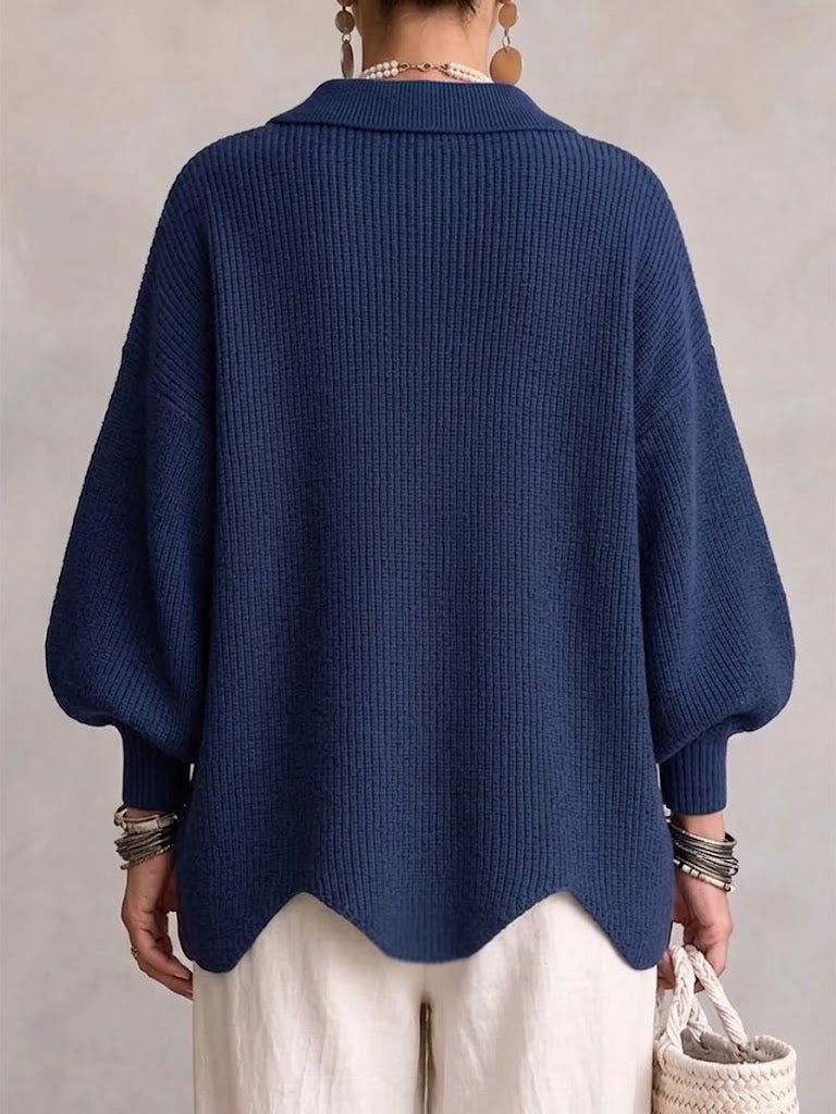 Victoire | Oversized Cardigan with Large Gold Buttons