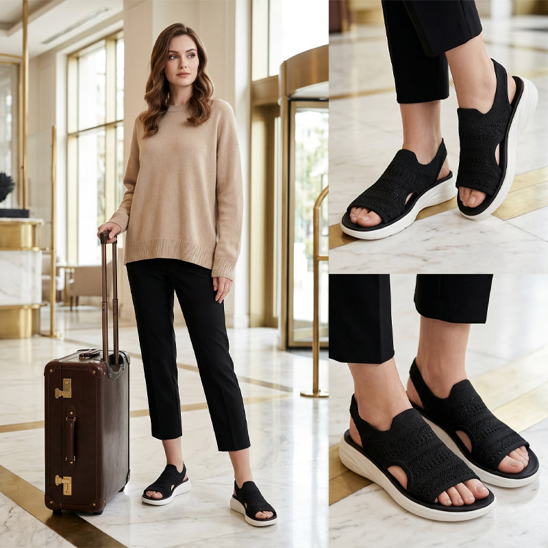 Platform Sandals, Breathable Knit for Women
