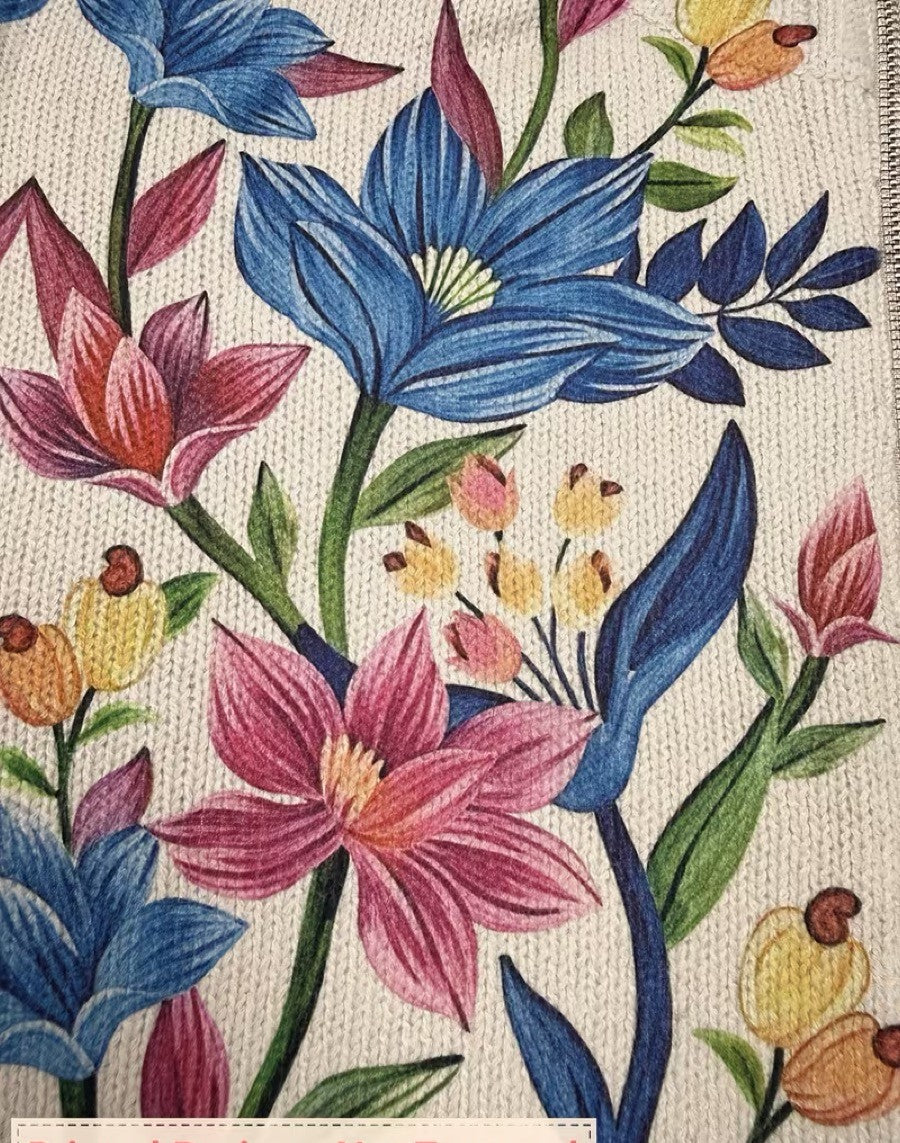 Tabitha™ | Botanical Garden Floral Zip Cardigan