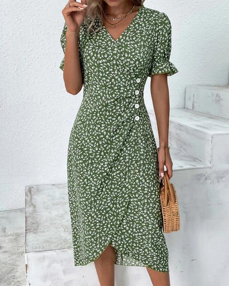 Elise Fresh Bloom V-Neck Dress